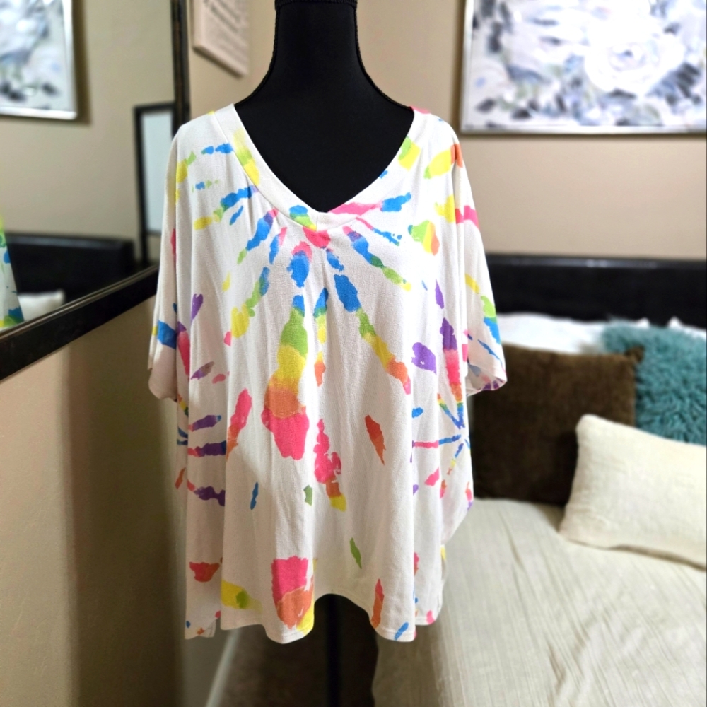 Colorful Tie-Dye Women's Top. Super Soft! Worn Once!